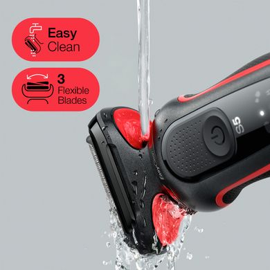 Электробритва Braun Series 5 51-R1200s BLACK / RED Wet&Dry