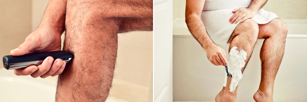 як правильно голити ноги чоловікам